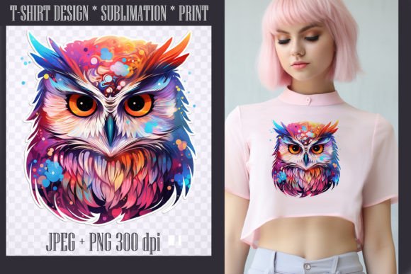 Download Bright Watercolor Owl ,transparent PNG - Bright watercolor Collection