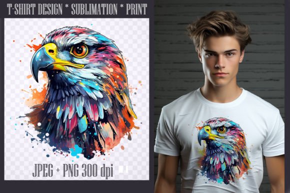 Download Bright Watercolor Bald Eagle,transparent - Bright watercolor Collection