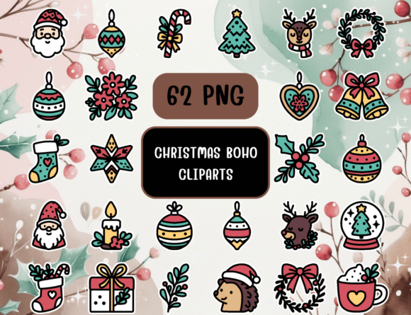 Download Christmas BoHo Clip Art - Premium Resources