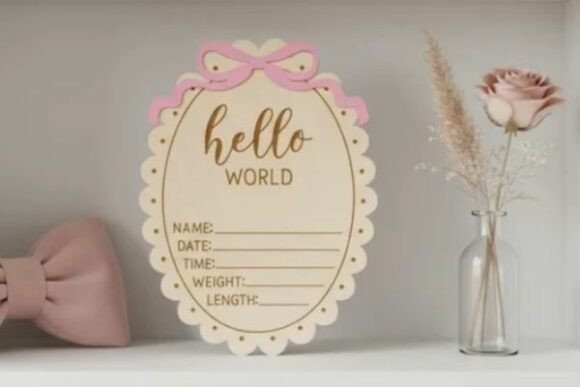 Download Baby Announcement Baby Laser Cut SVG - Baby announcement Collection