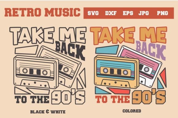 Download Retro Music, Take Me Back to the 90s Svg - Retro music Collection