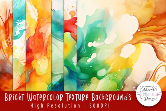 Download Bright Watercolor Texture Backgrounds - Bright watercolor Collection