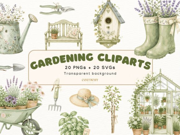 Download Gardening Watercolor Cliparts Greenhouse - Watercolor cliparts Collection