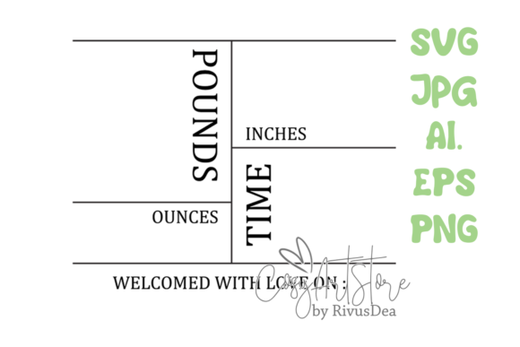 Download Birth Stats SVG. Baby Announcement - Baby announcement Collection