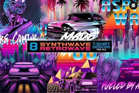 Download Synthwave Retrowave T-shirt Designs - Retrowave Collection