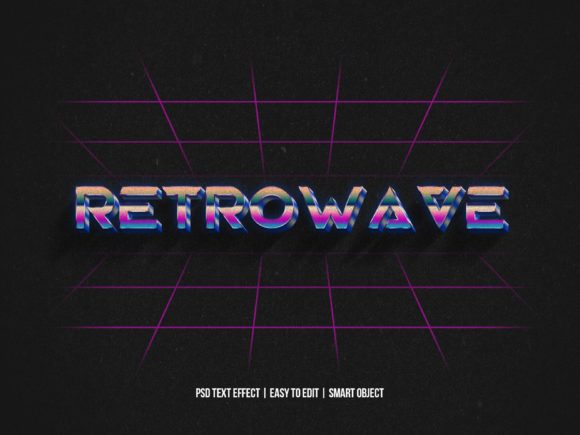 Download Text Effect Retrowave 80s - Retrowave Collection