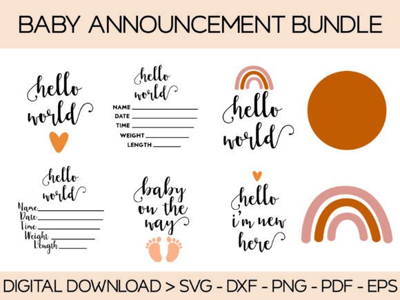 Download Baby Announcement SVG - Baby announcement Collection