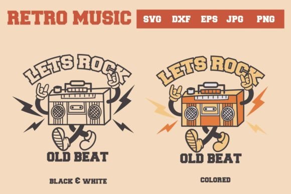 Download Retro Music, Lets Rock Old Beat Svg - Retro music Collection
